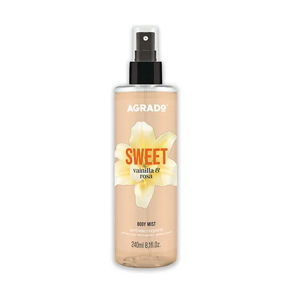 Спрей для тела Body Mist Sweet Agrado, 240 ml
Спрей для тела Body Mist Sweet Agrado, 240 ml