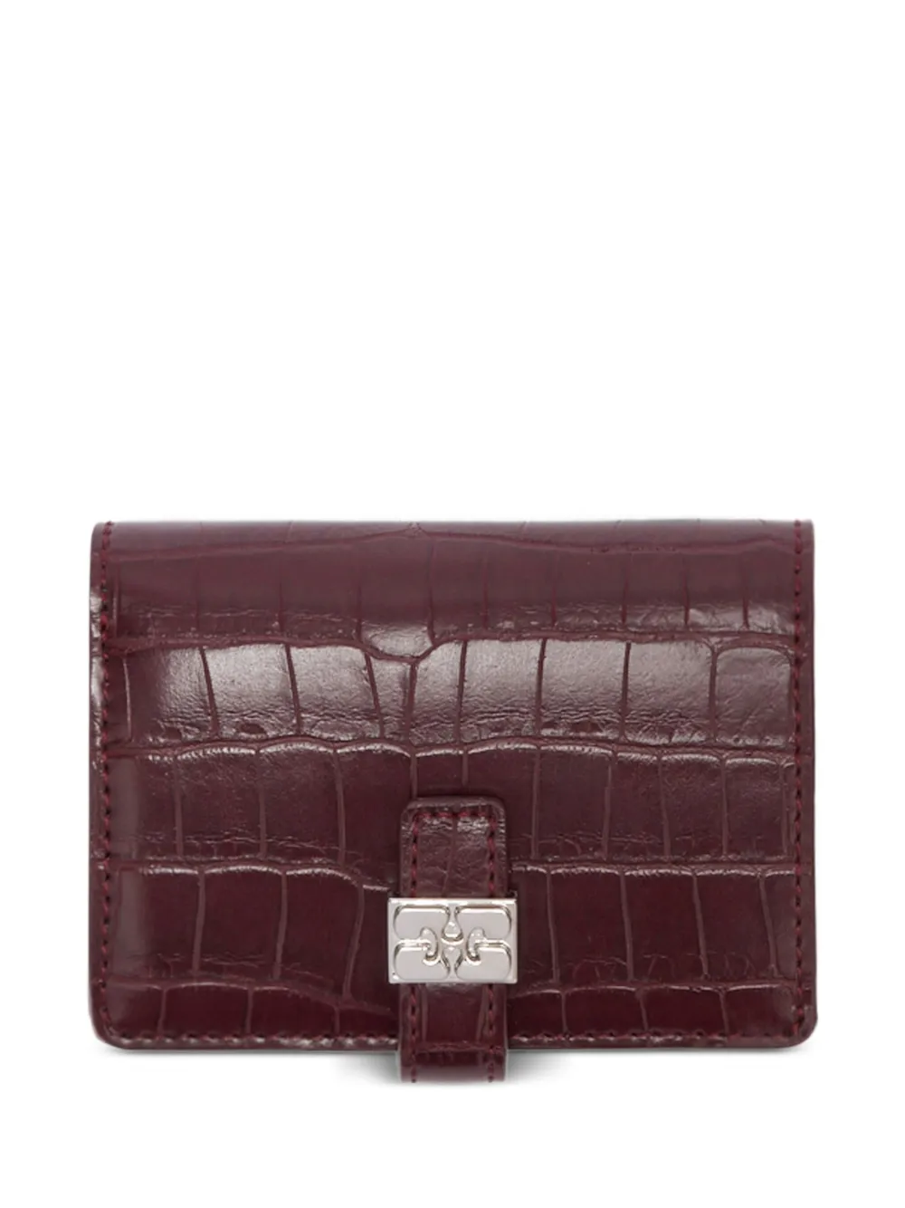Кошелек с тиснением под кожу крокодила GANNI, красный
Кошелек с тиснением под кожу крокодила GANNI, красный