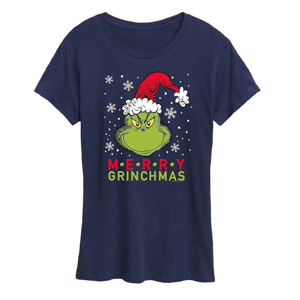 Женская футболка с рисунком Dr. Seuss The Grinch Merry Santa Licensed Character, темно-синий
Женская футболка с рисунком Dr. Seuss The Grinch Merry Santa Licensed Character, темно-синий