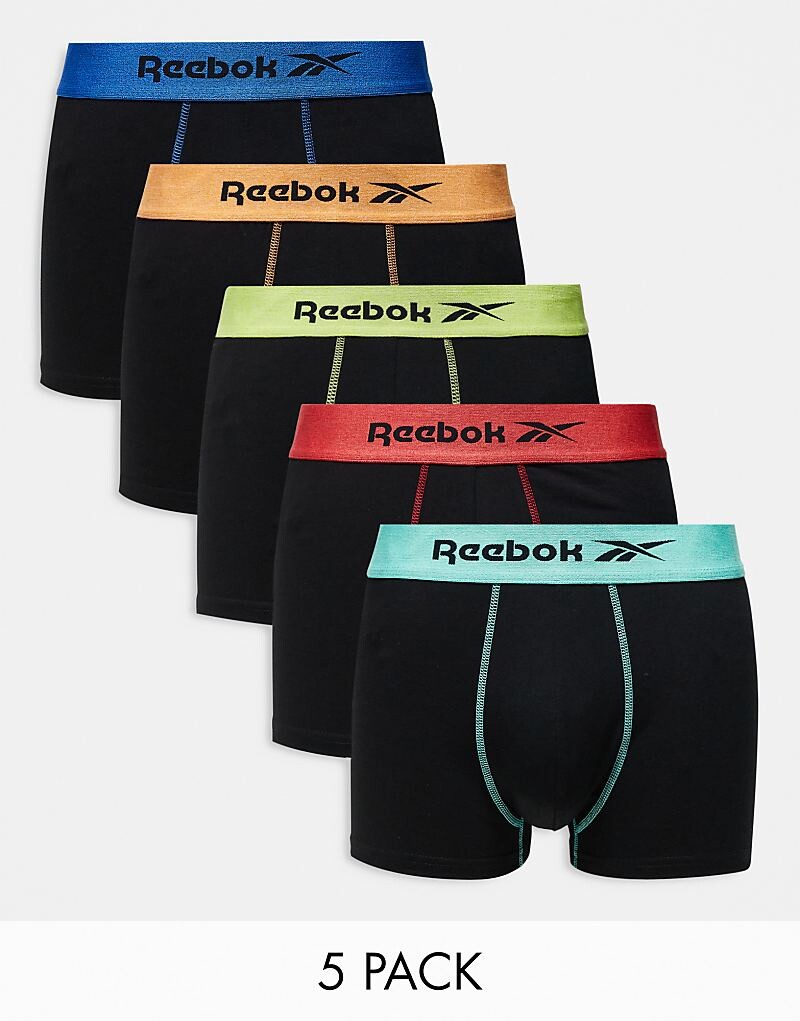 Набор из пяти трусов Reebok Buchan черного/оранжевого/лаймового/синего/красного/мятного цвета
Набор из пяти трусов Reebok Buchan черного/оранжевого/лаймового/синего/красного/мятного цвета