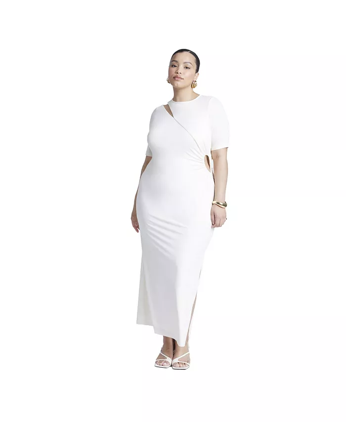 Женское вязаное макси-платье с ажурными деталями ELOQUII, синий
Женское вязаное макси-платье с ажурными деталями ELOQUII, синий