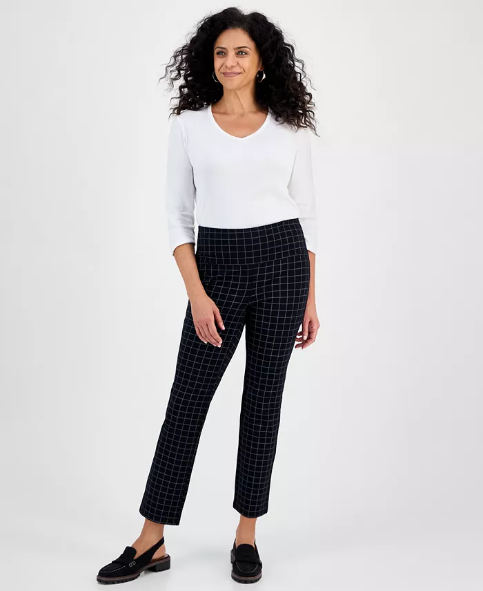 Женские прямые брюки из понте, созданные для Macy's Style & Co, черный
Женские прямые брюки из понте, созданные для Macy's Style & Co, черный