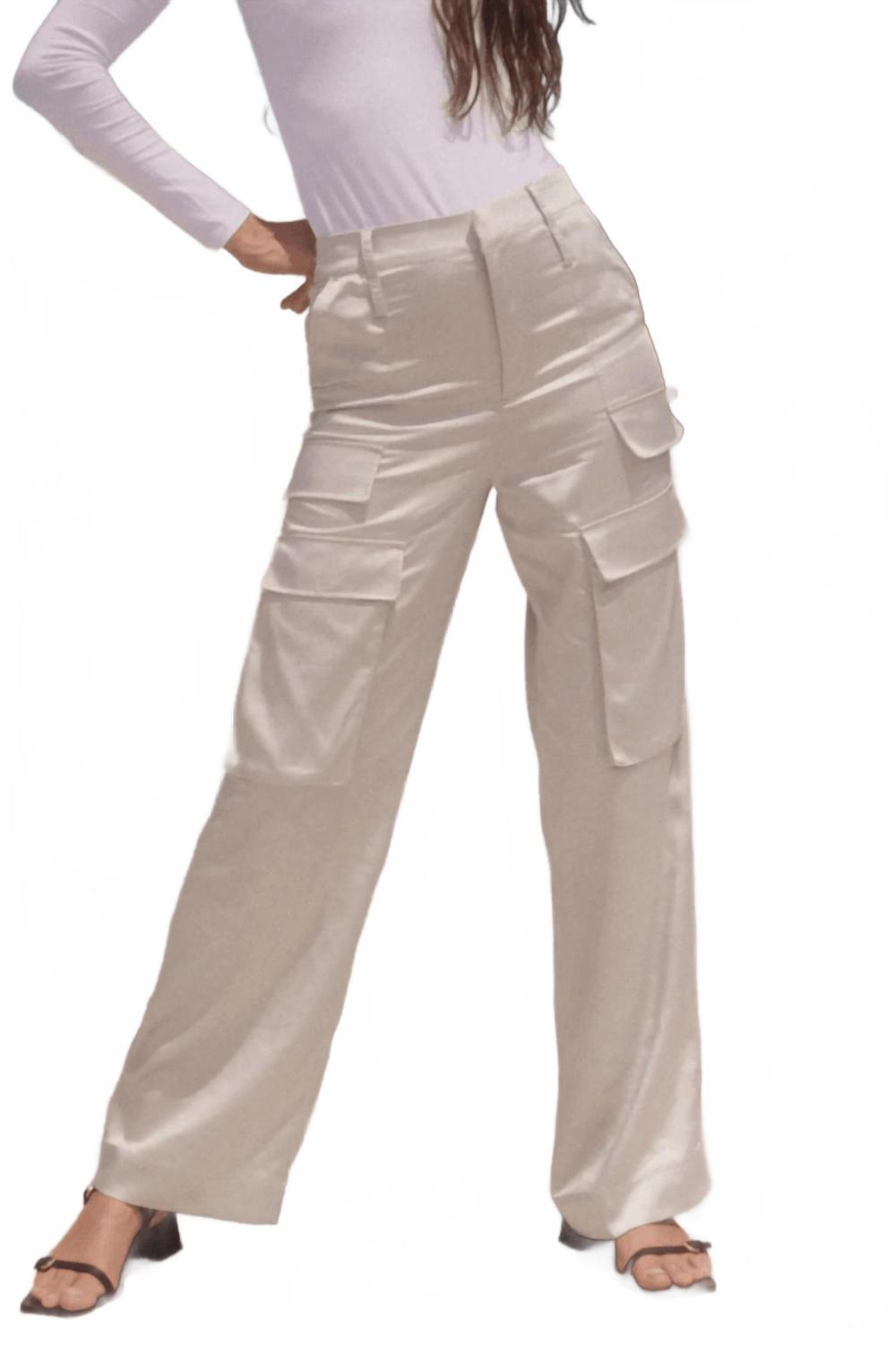 Грузовые брюки в серебристом цвете Catherine gee
Грузовые брюки в серебристом цвете Catherine gee