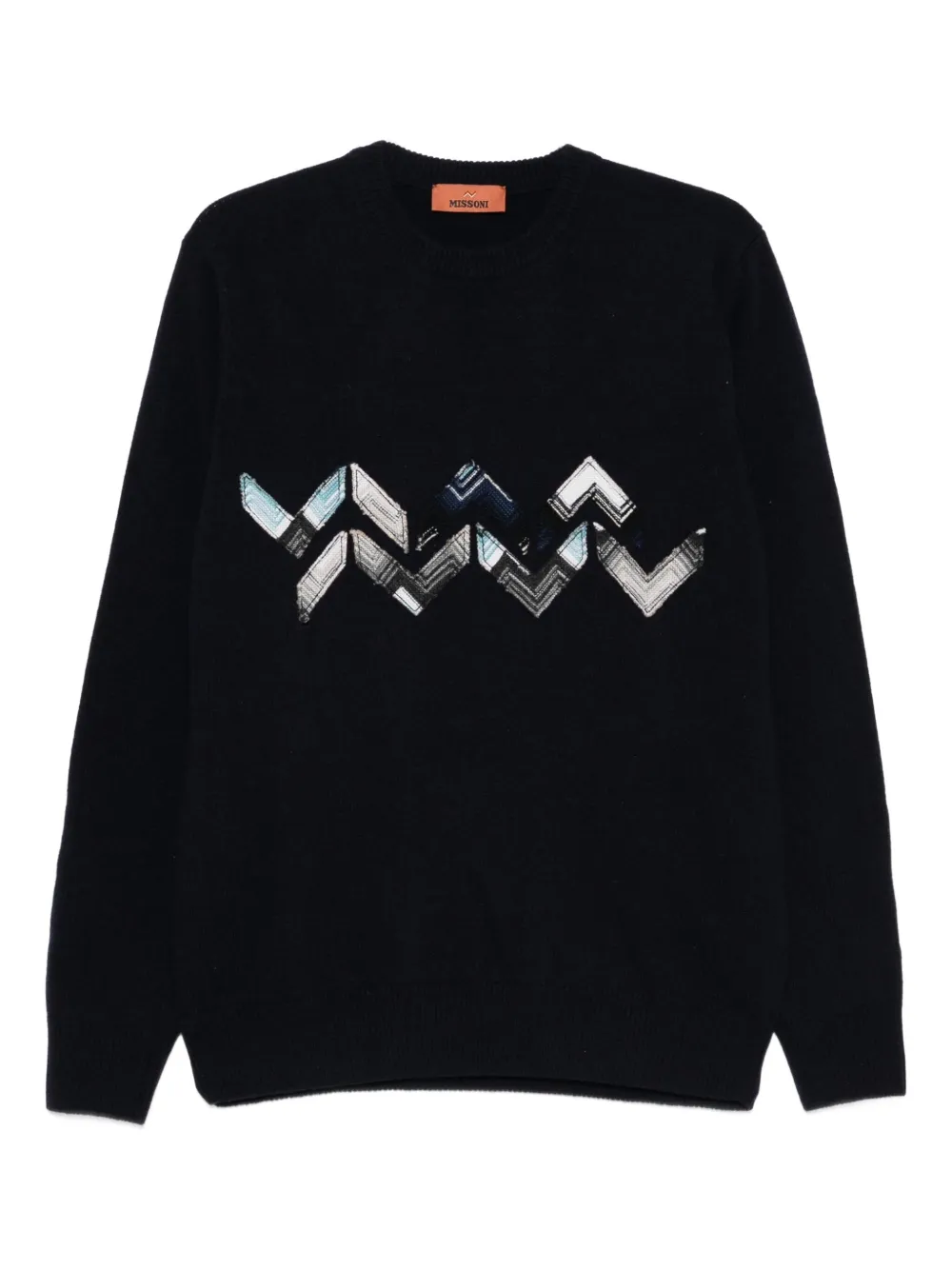 Шерстяной свитер с узором зигзаг Missoni, синий
Шерстяной свитер с узором зигзаг Missoni, синий