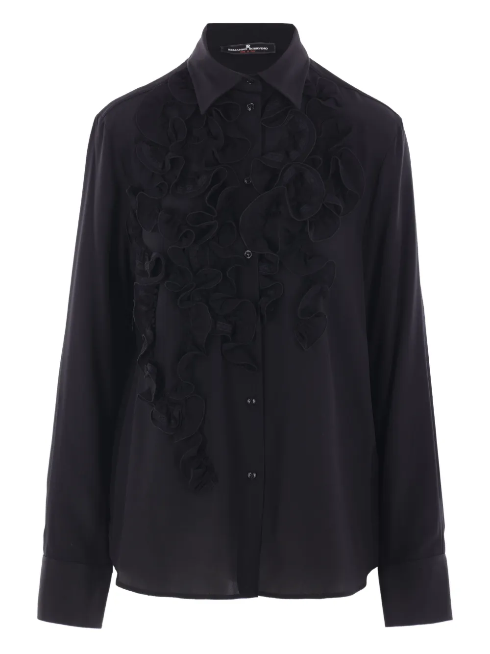 Рубашка с оборками Ermanno Scervino, черный
Рубашка с оборками Ermanno Scervino, черный