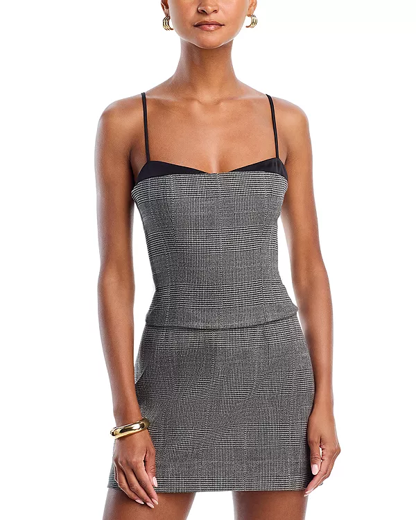 Костюм в клетку Оуэн, топ-корсет на бретельках French Connection, серый
Костюм в клетку Оуэн, топ-корсет на бретельках French Connection, серый