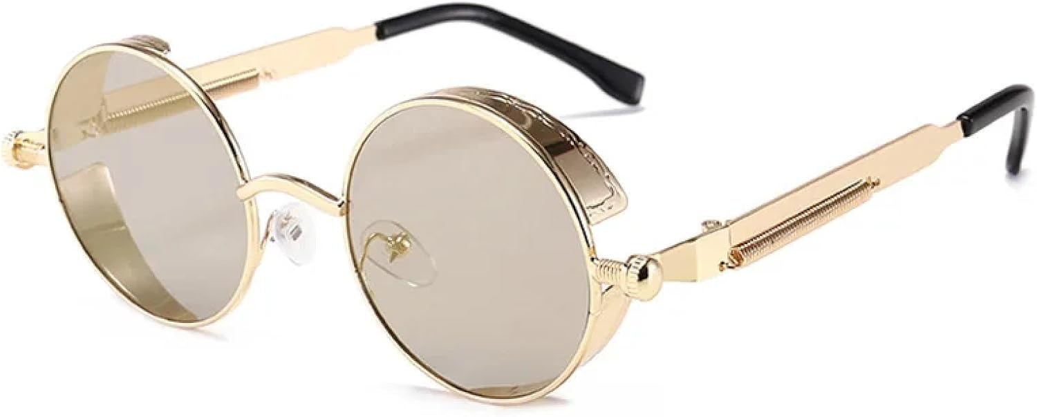 Солнцезащитные очки с защитой от УФ-излучения UV400 для женщин и мужчин | Панк, металл, стимпанк, круглые | для занятий спортом на открытом воздухе DSVIGF, Luxury Gold Mirror
Солнцезащитные очки с защитой от УФ-излучения UV400 для женщин и мужчин | Панк, металл, стимпанк, круглые | для занятий спортом на открытом воздухе DSVIGF, Luxury Gold Mirror