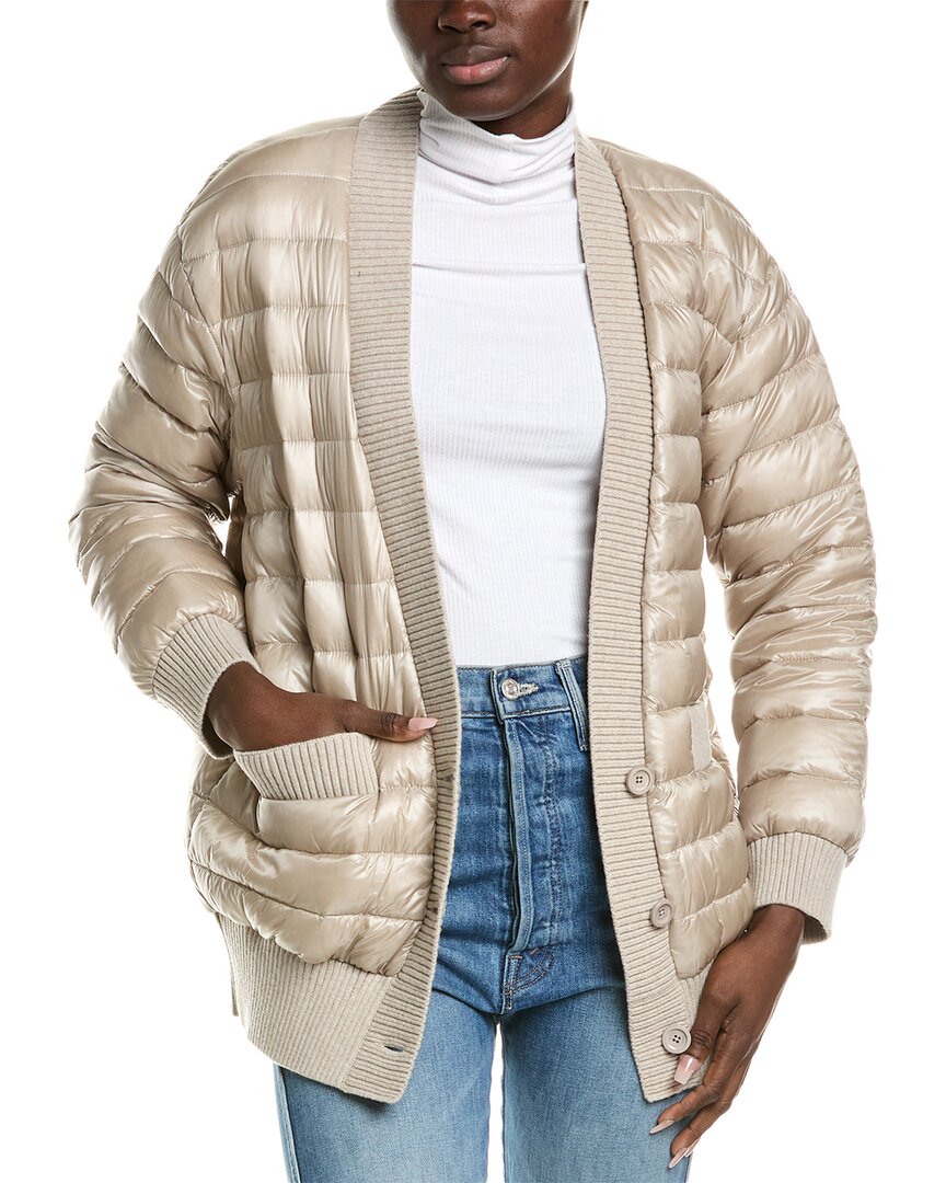 Herno Куртка пуховая с отделкой из шерсти, бежевый 
Herno Куртка пуховая с отделкой из шерсти, бежевый