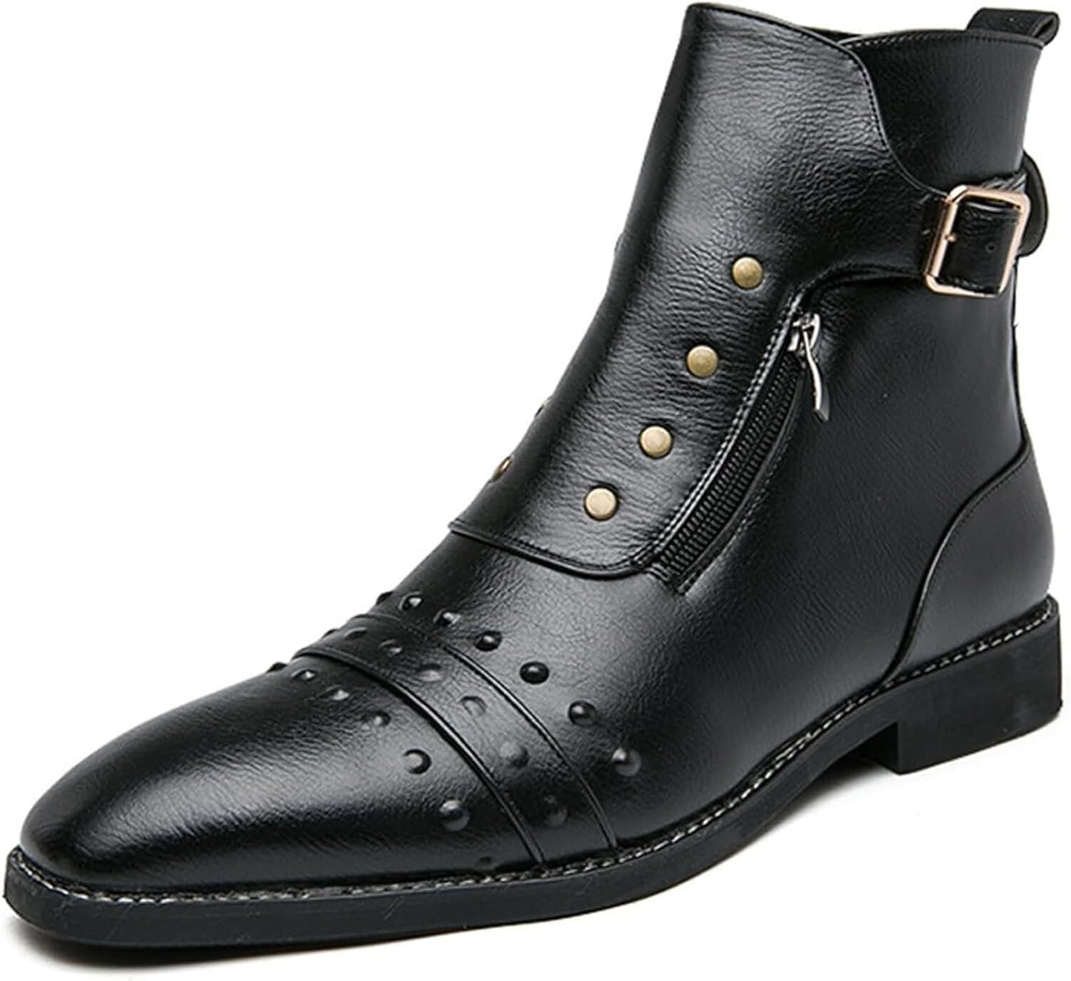 Мужские модные челси ботинки с противоскользящей подошвой, удобные, с квадратным носком, боковой молнией, ремешком на щиколотке, повседневные ботильоны Generic, черный
Мужские модные челси ботинки с противоскользящей подошвой, удобные, с квадратным носком, боковой молнией, ремешком на щиколотке, повседневные ботильоны Generic, черный