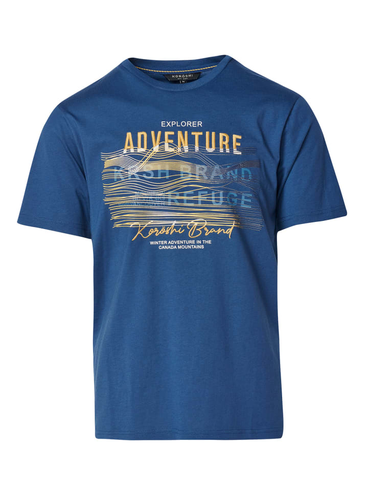 Футболка с короткими рукавами синего цвета. KOROSHI, Синий, Футболка с короткими рукавами синего цвета. KOROSHI
Футболка с короткими рукавами синего цвета. KOROSHI, Синий, Футболка с короткими рукавами синего цвета. KOROSHI