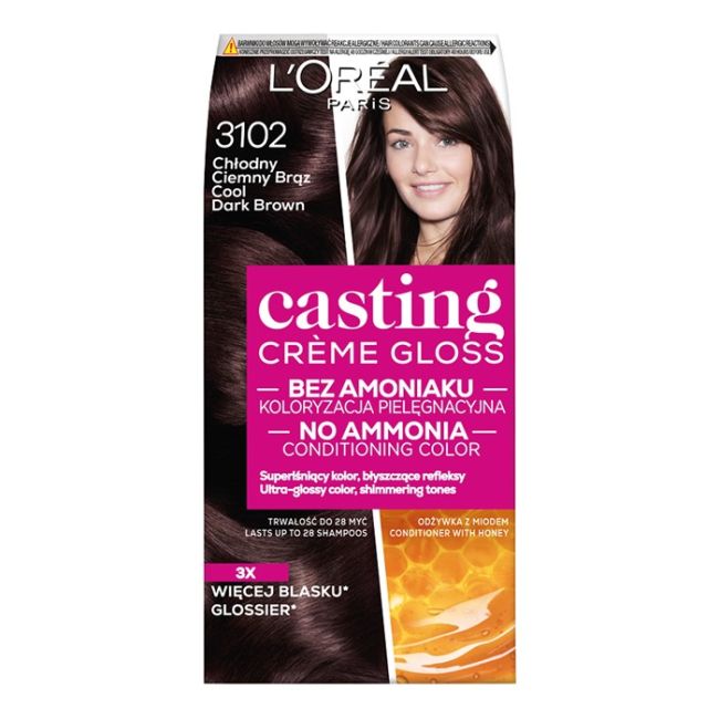 L'Oreal кастинг краска для волос L'oreal Paris, цвет 3102 šalta tamsiai ruda
L'Oreal кастинг краска для волос L'oreal Paris, цвет 3102 šalta tamsiai ruda