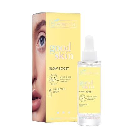 Good Skin Glow Boost Осветляющая сыворотка с гликолевой кислотой и витамином С Bielenda
Good Skin Glow Boost Осветляющая сыворотка с гликолевой кислотой и витамином С Bielenda