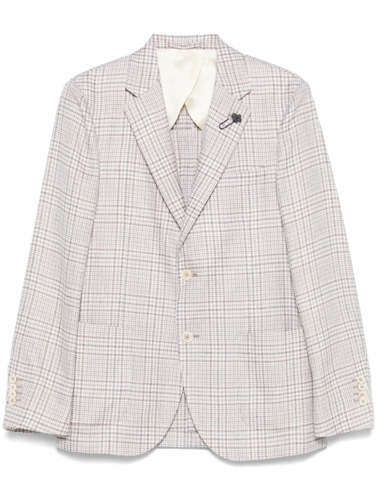 Lardini пиджак с брошью, нейтральный
Lardini пиджак с брошью, нейтральный