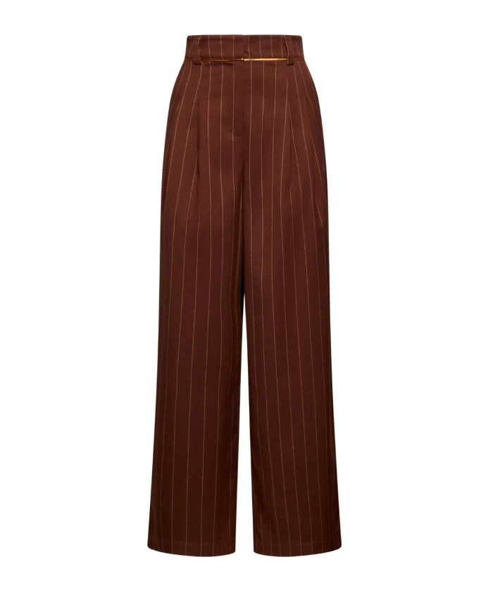 Широкие брюки в вертикальную полоску Silvian Heach, коричневый
Широкие брюки в вертикальную полоску Silvian Heach, коричневый