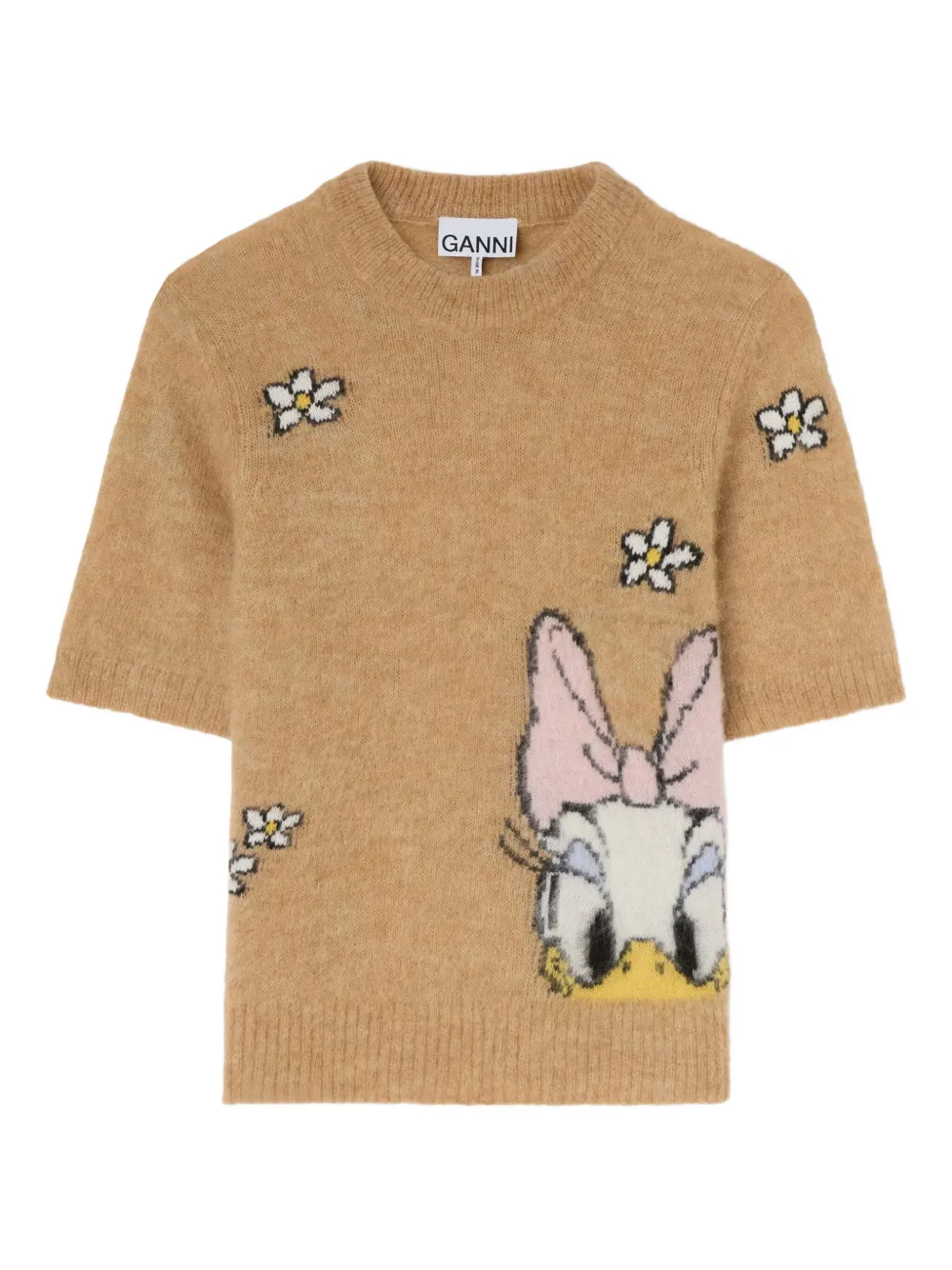 Топ с цветочным принтом из коллаборации с Disney Ganni, бежевый
Топ с цветочным принтом из коллаборации с Disney Ganni, бежевый