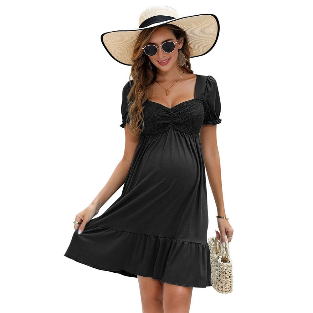 Женские платья для беременных с гофрированными рукавами, платья с короткими рукавами и рюшами, платье с воланами и подолом MISSKY, черный
Женские платья для беременных с гофрированными рукавами, платья с короткими рукавами и рюшами, платье с воланами и подолом MISSKY, черный