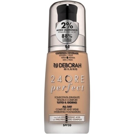 Deborah Milano 24 Hour Liquid Foundation Perfect Moisturizing SPF 20 30 мл № 2 True Beige
Deborah Milano 24 Hour Liquid Foundation Perfect Moisturizing SPF 20 30 мл № 2 True Beige