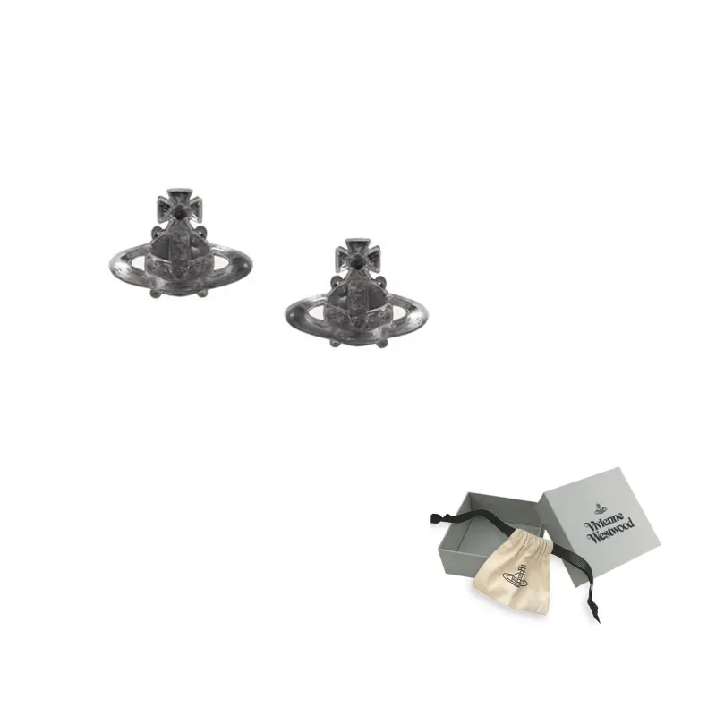 Vivienne Westwood Сережки-кулоны Brass Cubic Zircon в стиле киберпанк, прозрачные серые, в форме Сатурна, унисекс, серебристый/серый
Vivienne Westwood Сережки-кулоны Brass Cubic Zircon в стиле киберпанк, прозрачные серые, в форме Сатурна, унисекс, серебристый/серый