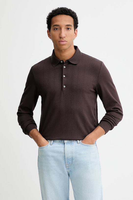 Лонгслив с шерстяной смесью Calvin Klein, коричневый
Лонгслив с шерстяной смесью Calvin Klein, коричневый