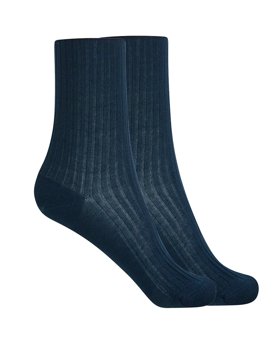 Комплект из 2 пар носков из шотландской пряжи в рубчик Punto Blanco, синий
Комплект из 2 пар носков из шотландской пряжи в рубчик Punto Blanco, синий