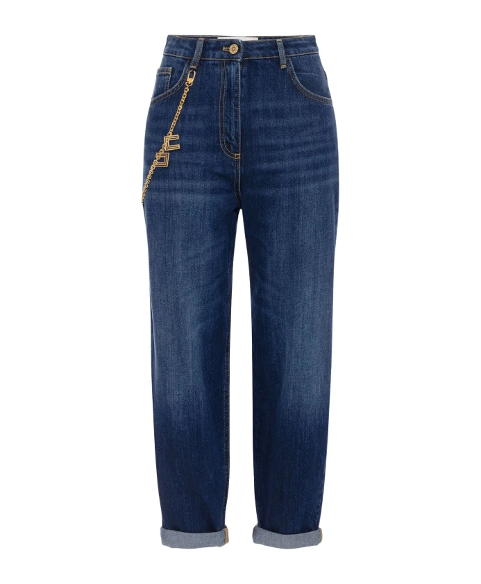 Джинсы с цепочкой и драгоценными камнями Elisabetta Franchi, синий
Джинсы с цепочкой и драгоценными камнями Elisabetta Franchi, синий
