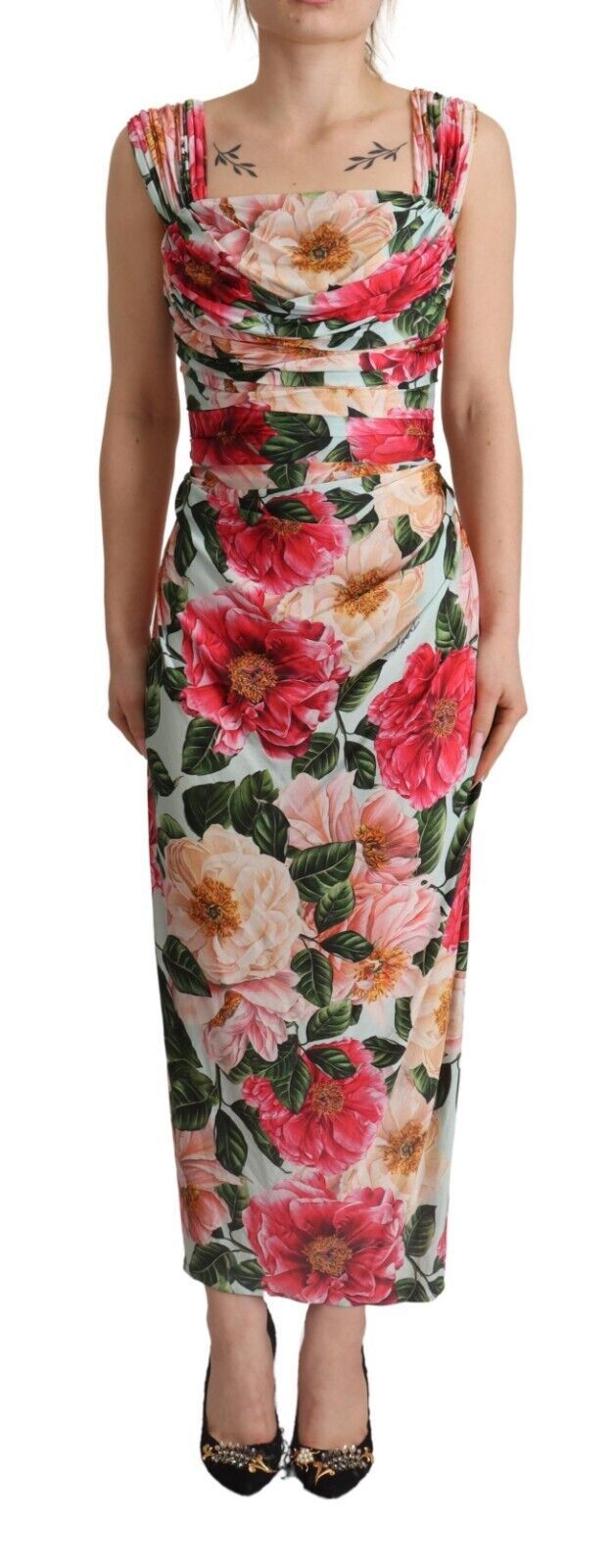 Платье-футляр макси с цветочным принтом и элегантностью Dolce & Gabbana, мультиколор
Платье-футляр макси с цветочным принтом и элегантностью Dolce & Gabbana, мультиколор