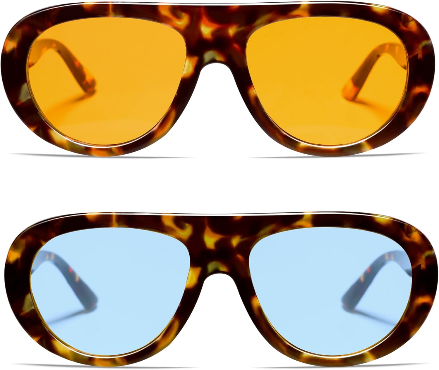 Солнцезащитные очки-авиаторы VANLINKER в стиле ретро для женщин, шикарные, классические, винтажные, в стиле 70-х, модные, массивные, с защитой от УФ-излучения UV400, VL9865, 2pack - Tortoise/Orange+light Blue
Солнцезащитные очки-авиаторы VANLINKER в стиле ретро для женщин, шикарные, классические, винтажные, в стиле 70-х, модные, массивные, с защитой от УФ-излучения UV400, VL9865, 2pack - Tortoise/Orange+light Blue