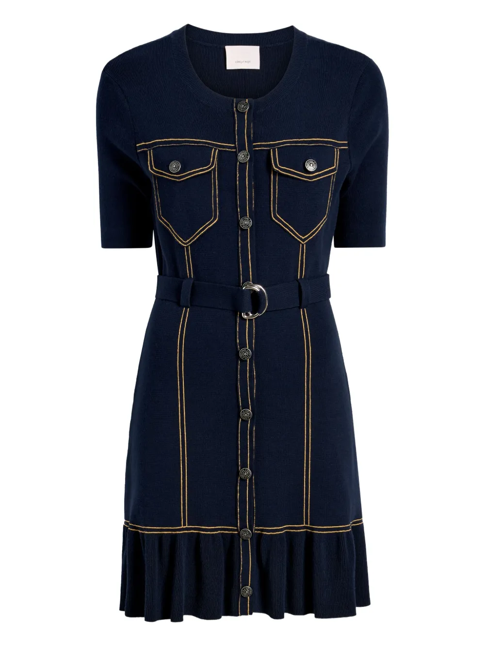 Платье мини с оборками Cinq A Sept, синий
Платье мини с оборками Cinq A Sept, синий