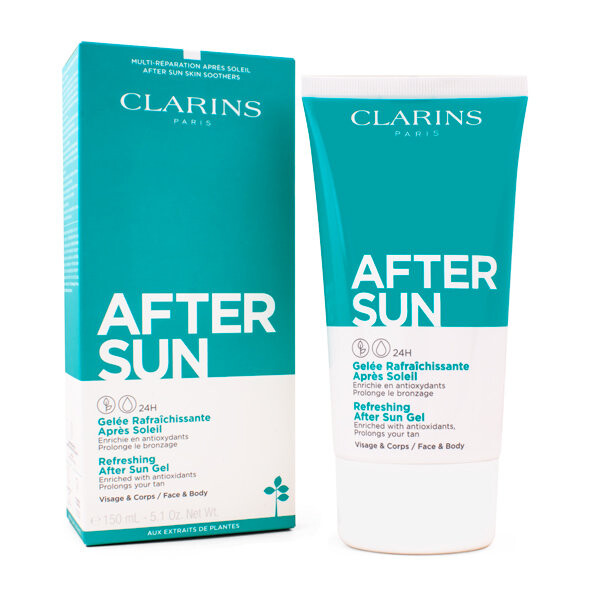 Clarins, Освежающий гель после загара, гель для лица, 150 мл
Clarins, Освежающий гель после загара, гель для лица, 150 мл