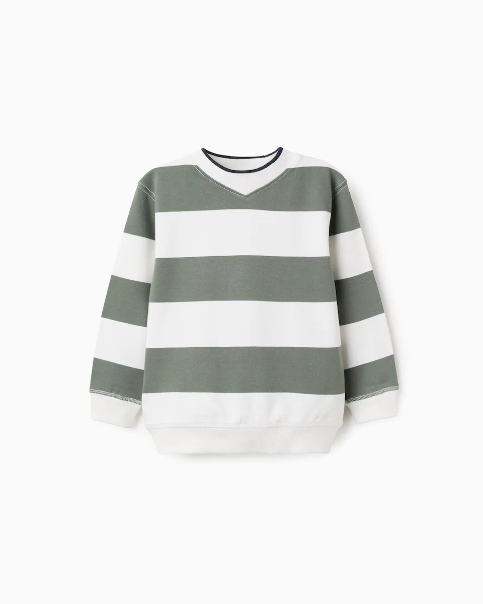 Детская толстовка с полосками и ребристой отделкой Zippy, белый/зеленый
Детская толстовка с полосками и ребристой отделкой Zippy, белый/зеленый