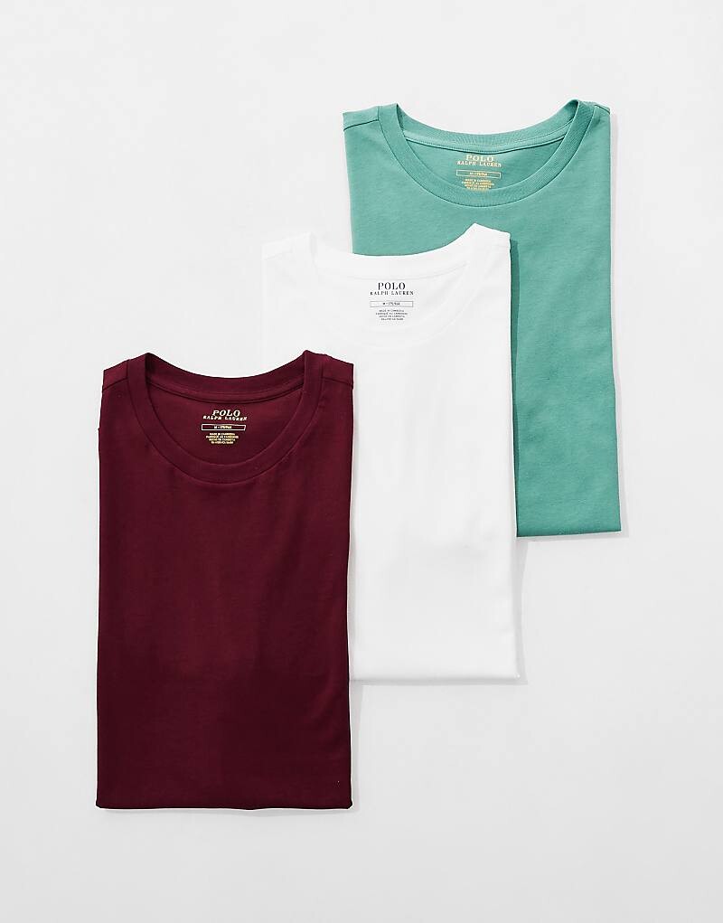 Polo Ralph Lauren — комплект из 3 футболок с логотипом зеленого, белого и бордового цветов
Polo Ralph Lauren — комплект из 3 футболок с логотипом зеленого, белого и бордового цветов