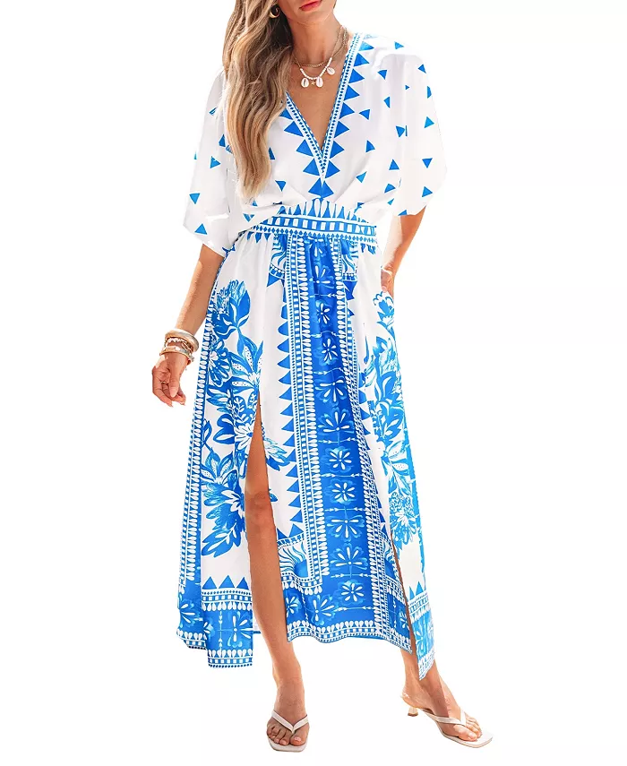 Женское пляжное платье макси Riviera Stroll с декоративным узором Cupshe, синий
Женское пляжное платье макси Riviera Stroll с декоративным узором Cupshe, синий