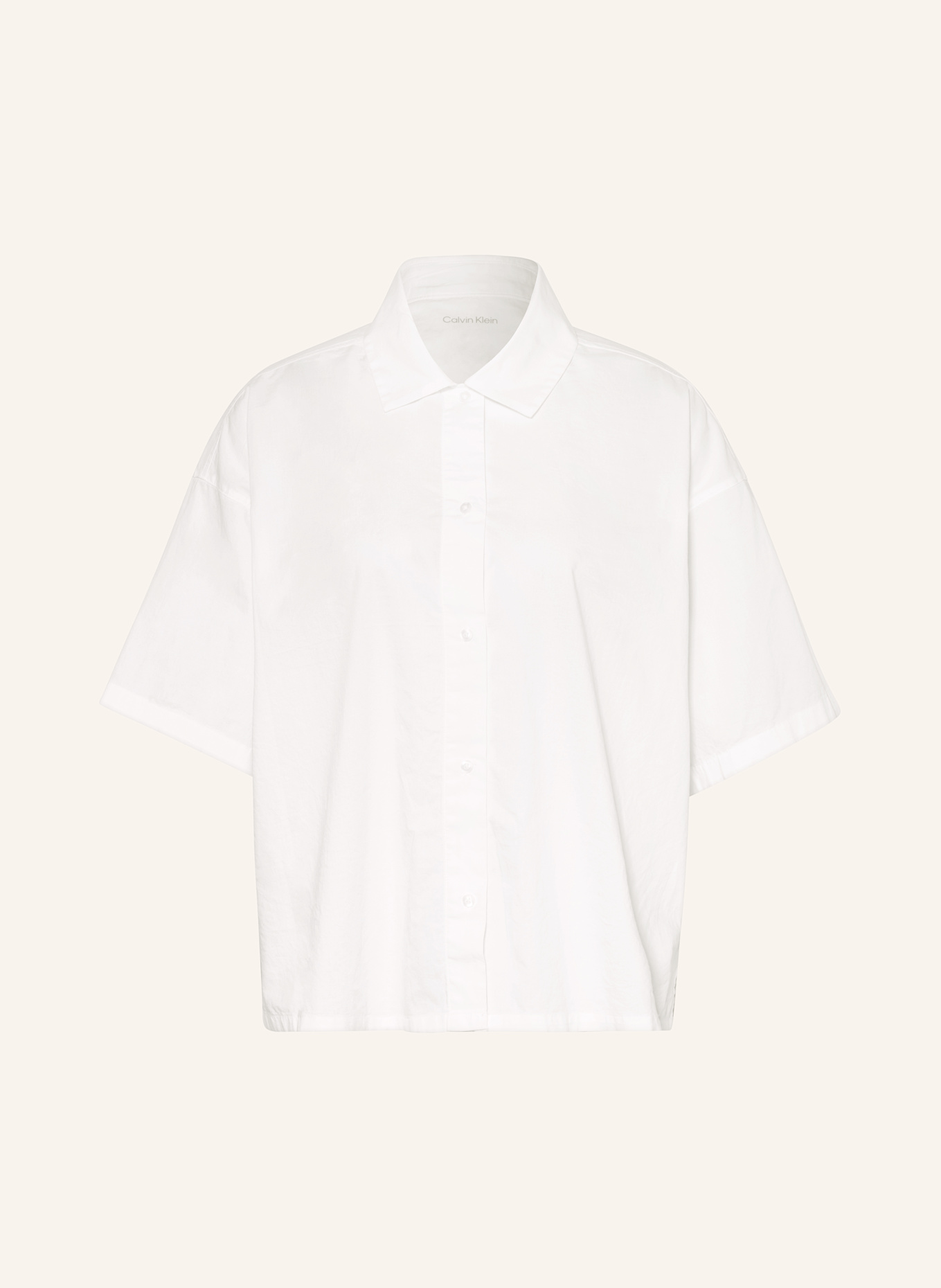 Пижамная рубашка из хлопка поплина Calvin Klein, белый 
Пижамная рубашка из хлопка поплина Calvin Klein, белый