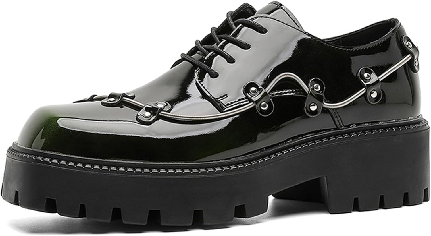 Мужские готические оксфорды на платформе с металлическим декором Bangteuo, зеленый
Мужские готические оксфорды на платформе с металлическим декором Bangteuo, зеленый