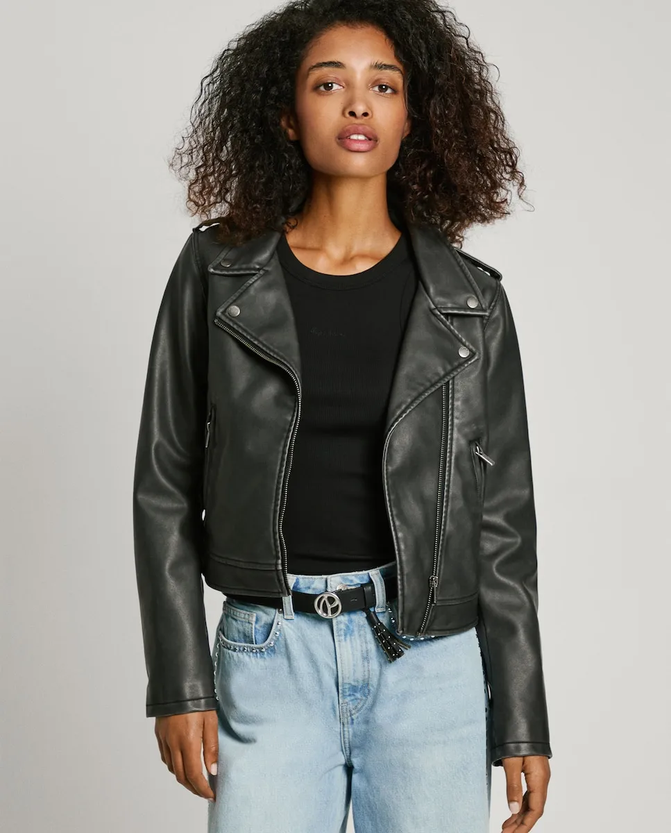 Женская байкерская куртка с металлическими кнопками Pepe Jeans, черный
Женская байкерская куртка с металлическими кнопками Pepe Jeans, черный