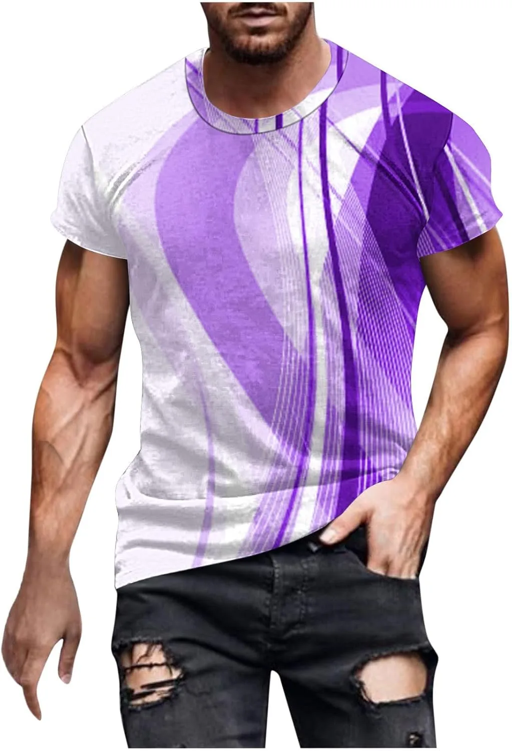 Мужская футболка Muscle с принтом для тренировок QUNPIU
Мужская футболка Muscle с принтом для тренировок QUNPIU