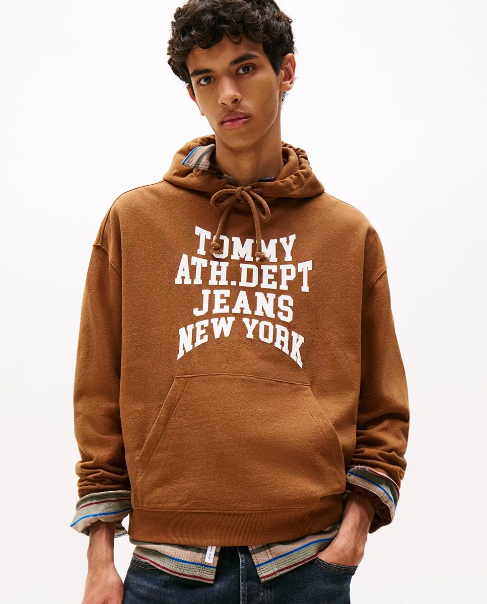 Мужская толстовка свободного кроя с капюшоном Tommy Jeans, коричневый
Мужская толстовка свободного кроя с капюшоном Tommy Jeans, коричневый
