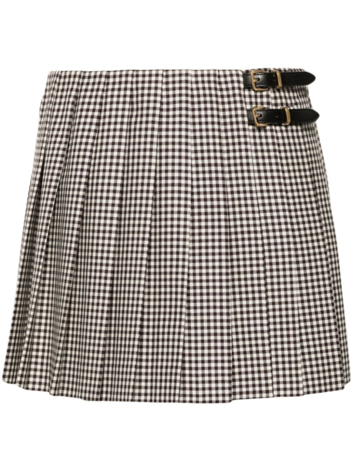 Клетчатая плиссированная мини-юбка Miu Miu, коричневый
Клетчатая плиссированная мини-юбка Miu Miu, коричневый