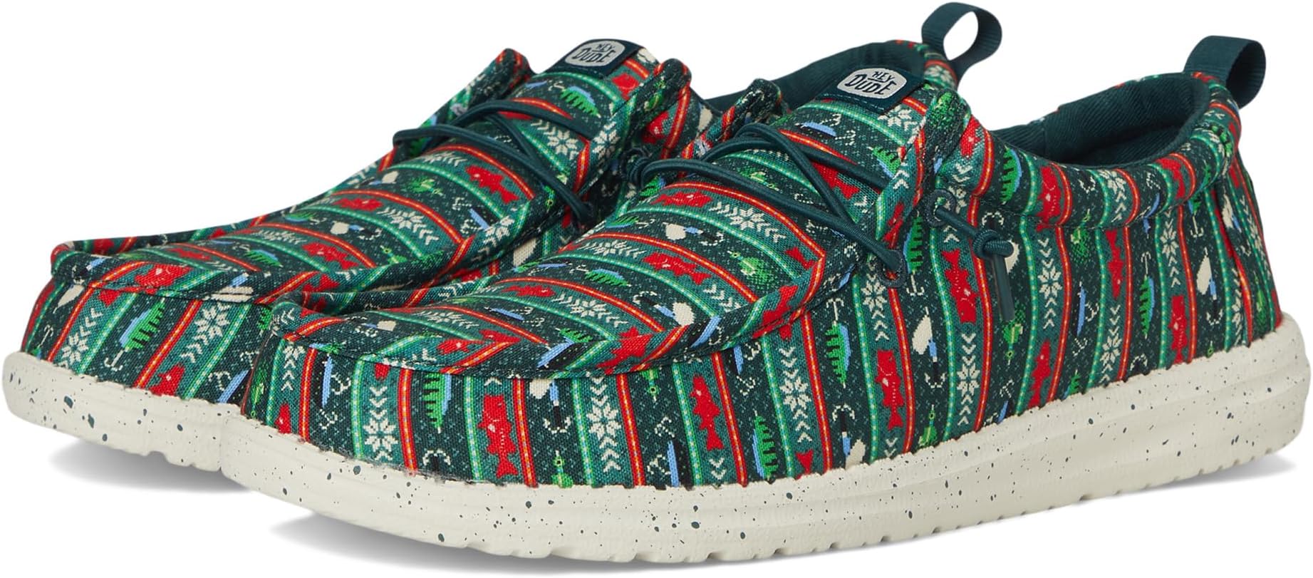 Лоферы Hey Dude Men's Wally Fishmas Sweater, Pine Green/Multi
Лоферы Hey Dude Men's Wally Fishmas Sweater, Pine Green/Multi