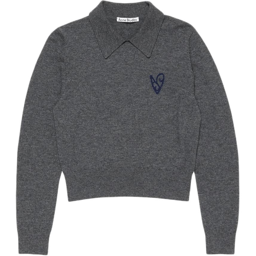 Джемпер Heart motif Polo collar Top Acne Studios, серый
Джемпер Heart motif Polo collar Top Acne Studios, серый