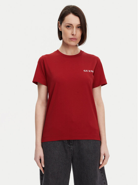 Футболка обычного кроя W5RI04 I3Z14 Guess, красный 
Футболка обычного кроя W5RI04 I3Z14 Guess, красный