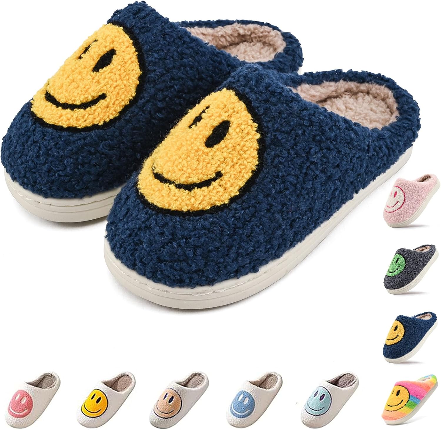 Милые детские плюшевые тапочки с улыбающимся личиком- нескользящие, теплые, для дома и улицы Soofylia, синий/желтый/темно-синий
Милые детские плюшевые тапочки с улыбающимся личиком- нескользящие, теплые, для дома и улицы Soofylia, синий/желтый/темно-синий