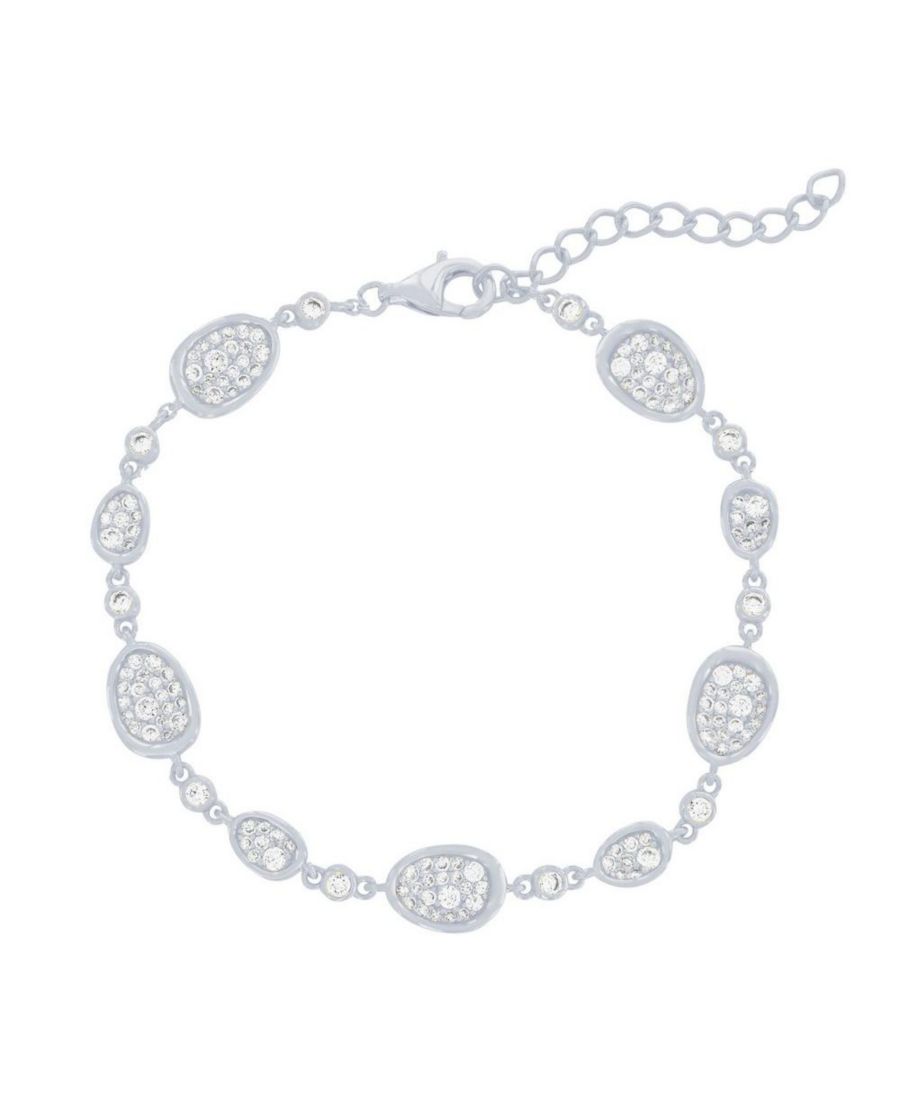 Браслет из стерлингового серебра с фианитами неправильной формы, инкрустированными кристаллами Simona, Silver
Браслет из стерлингового серебра с фианитами неправильной формы, инкрустированными кристаллами Simona, Silver