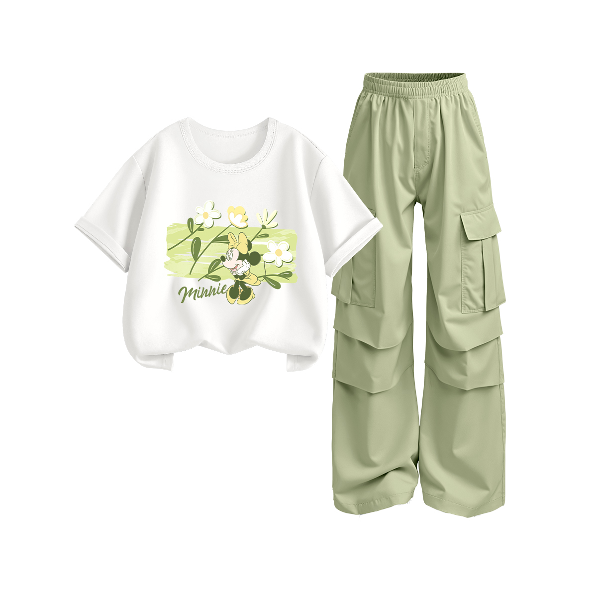 Детская повседневная спортивная одежда Disney, белый/зеленый
Детская повседневная спортивная одежда Disney, белый/зеленый