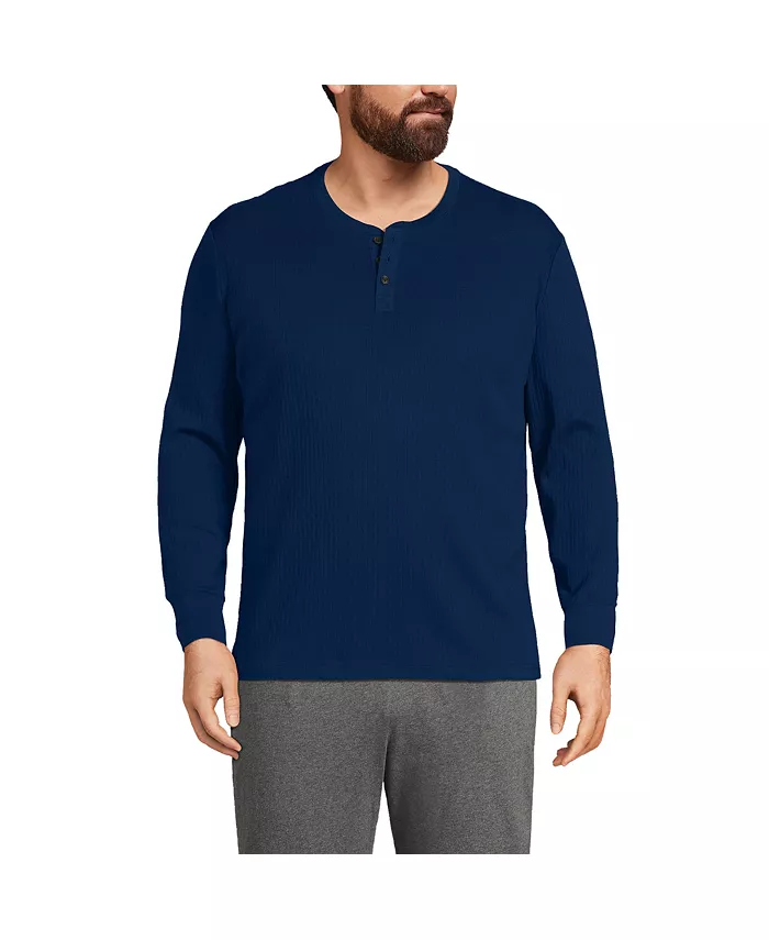 Мужская трикотажная пижамная футболка хенли в рубчик для больших и высоких Lands' End, синий
Мужская трикотажная пижамная футболка хенли в рубчик для больших и высоких Lands' End, синий