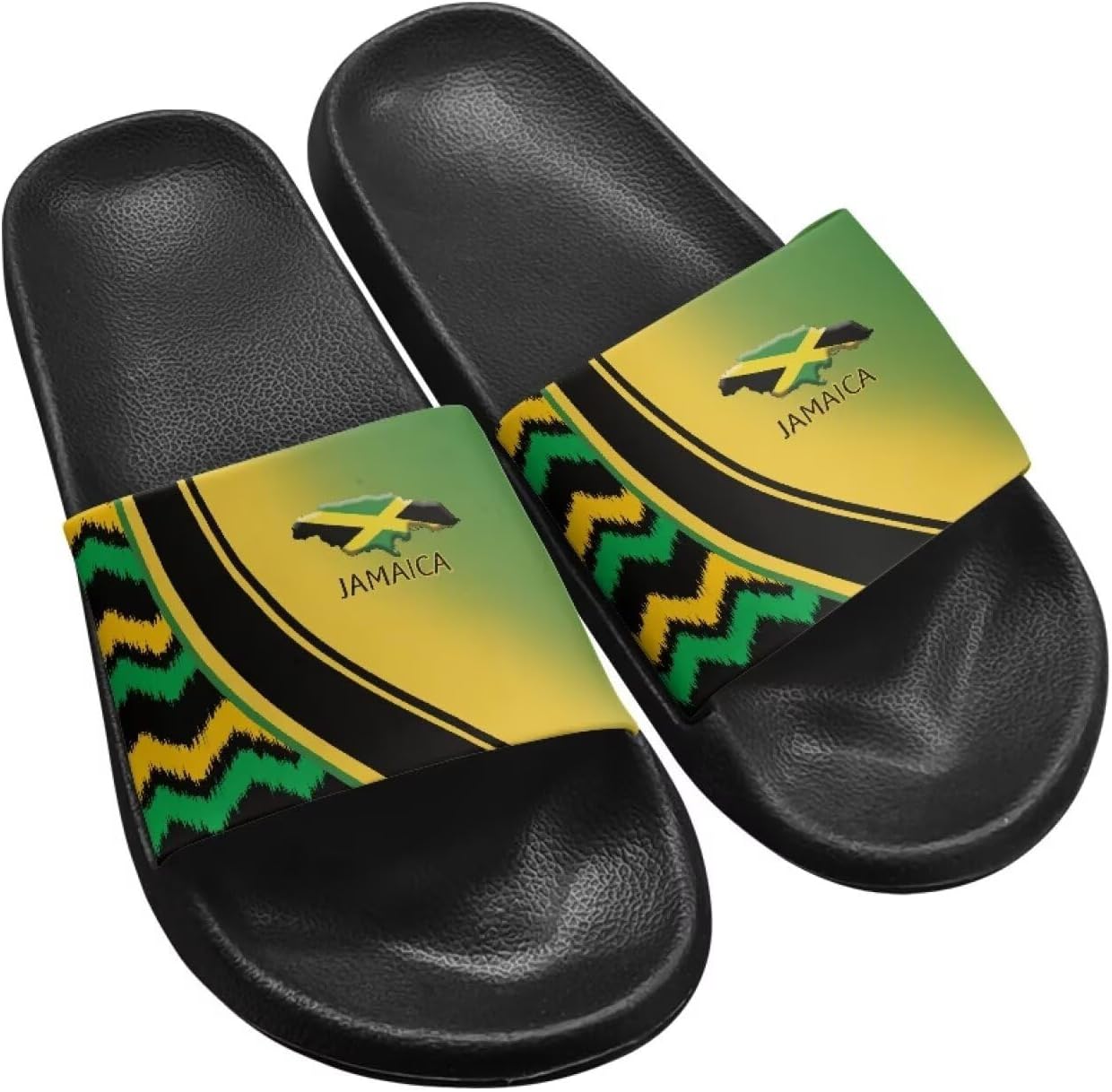 Тапочки для женщин и мужчин, нескользящие, быстросохнущие, для душа, сандалии для ванной комнаты, плоские сандалии из ЭВА Hechitok, Jamaican Flag Design
Тапочки для женщин и мужчин, нескользящие, быстросохнущие, для душа, сандалии для ванной комнаты, плоские сандалии из ЭВА Hechitok, Jamaican Flag Design