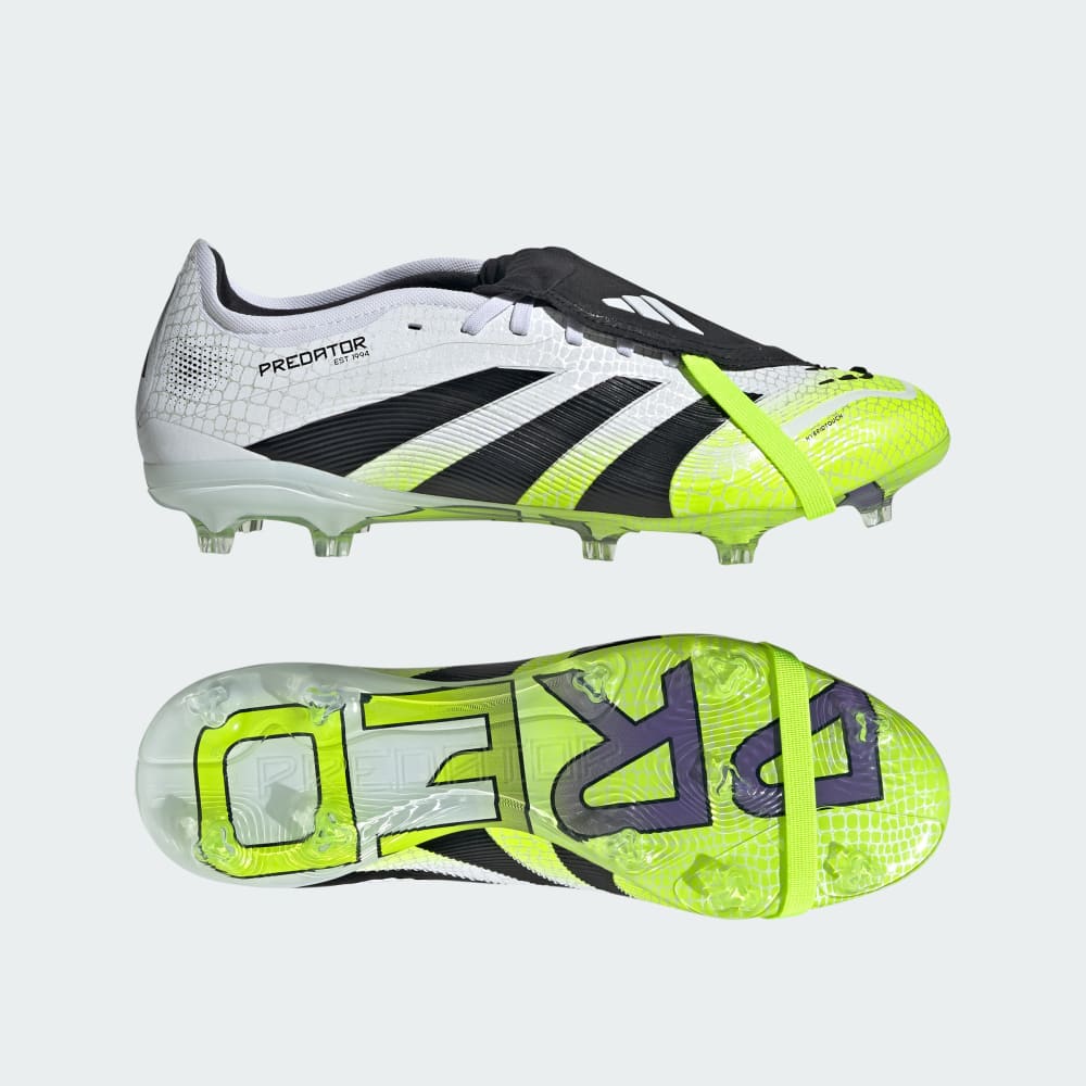 Бутсы Adidas Predator Pro Fold-Over Tongue Firm Ground Cleats, цвет Cloud White/Core Black/Lucid Lemon
Бутсы Adidas Predator Pro Fold-Over Tongue Firm Ground Cleats, цвет Cloud White/Core Black/Lucid Lemon
