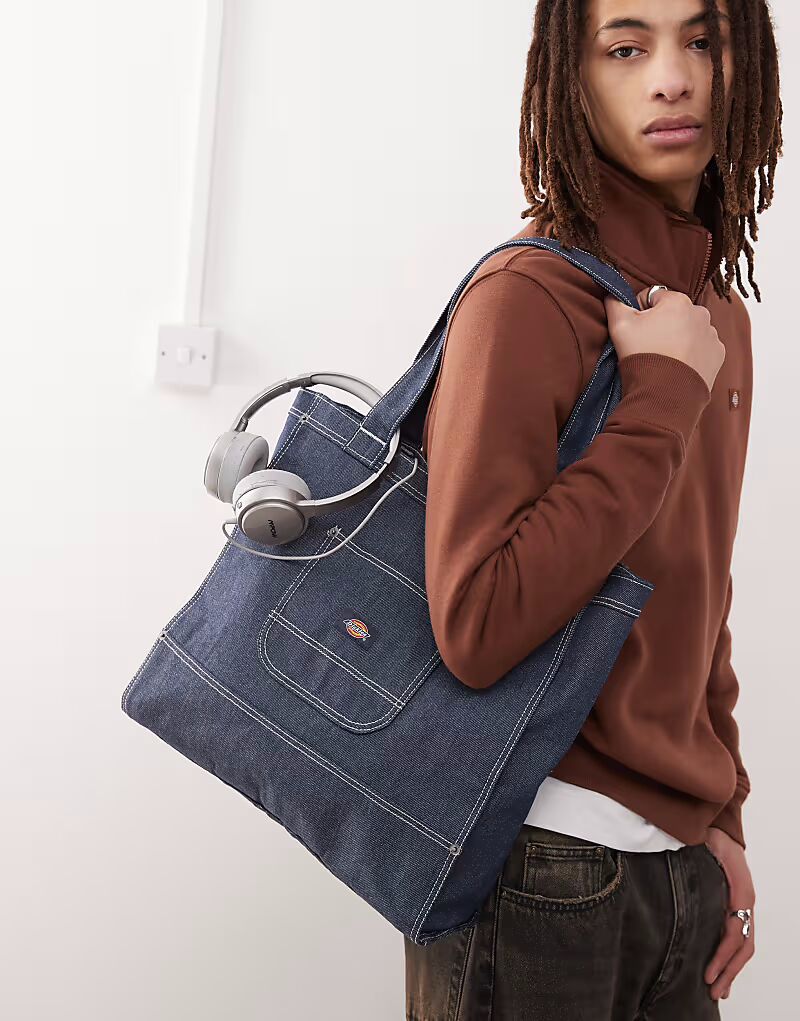 Сумка-тоут Dickies из денима темно-синего цвета
Сумка-тоут Dickies из денима темно-синего цвета
