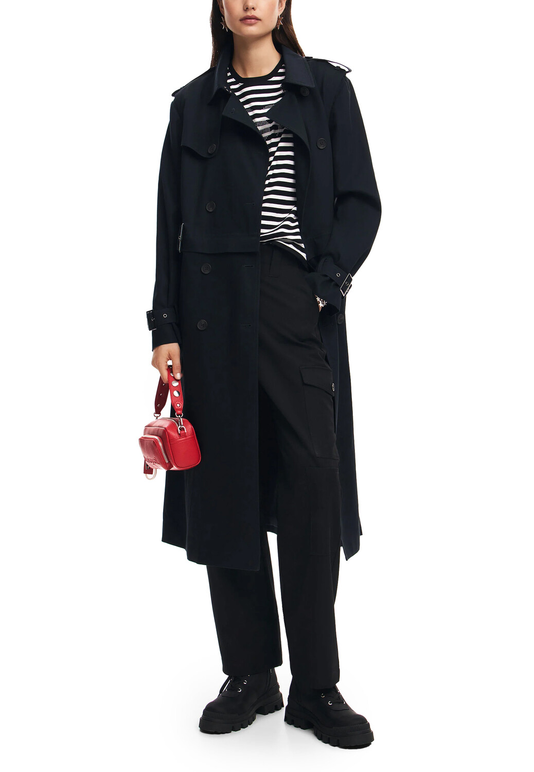 Плащ Desigual на пуговицах, синий
Плащ Desigual на пуговицах, синий