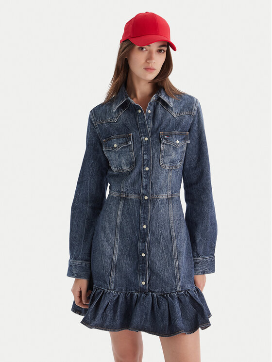 Джинсовое платье regular fit Western DW0DW21635 Tommy Jeans, синий
Джинсовое платье regular fit Western DW0DW21635 Tommy Jeans, синий